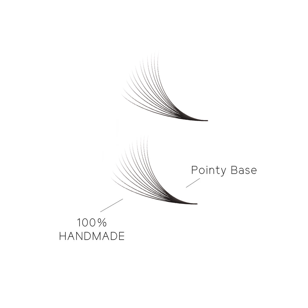 12D 0.03 Mega Volume Handmade Premade Volume Loose Fans Pointy Base(500 Fans)