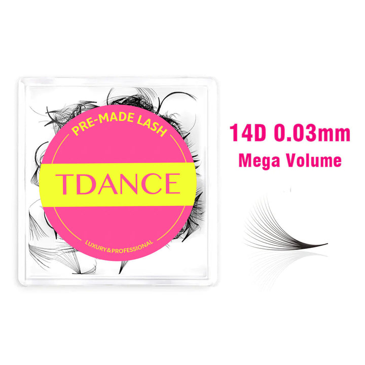 14D Handmade Premade Volume Loose Fans Pointy Base(500 Fans)