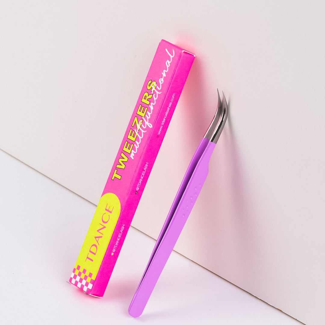 TV-01 Violet Fiber Tweezers For Eyelash Extension