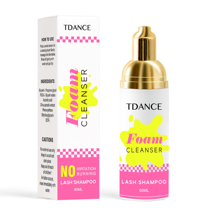 White Bottle Eyelash Extension Cleanser Foam 60ML - TDANCE