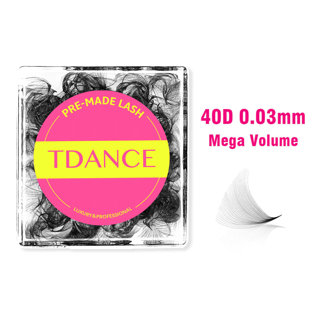 40D Handmade Premade Volume Loose Fans Pointy Base(500 Fans) USA