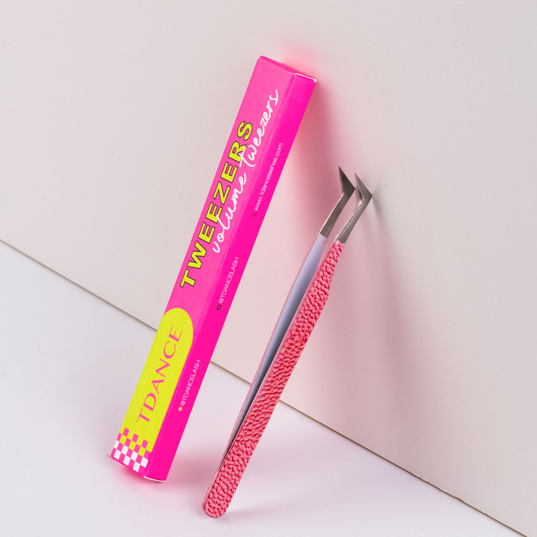 TP-05 Twezers roses pour l'extension des cils