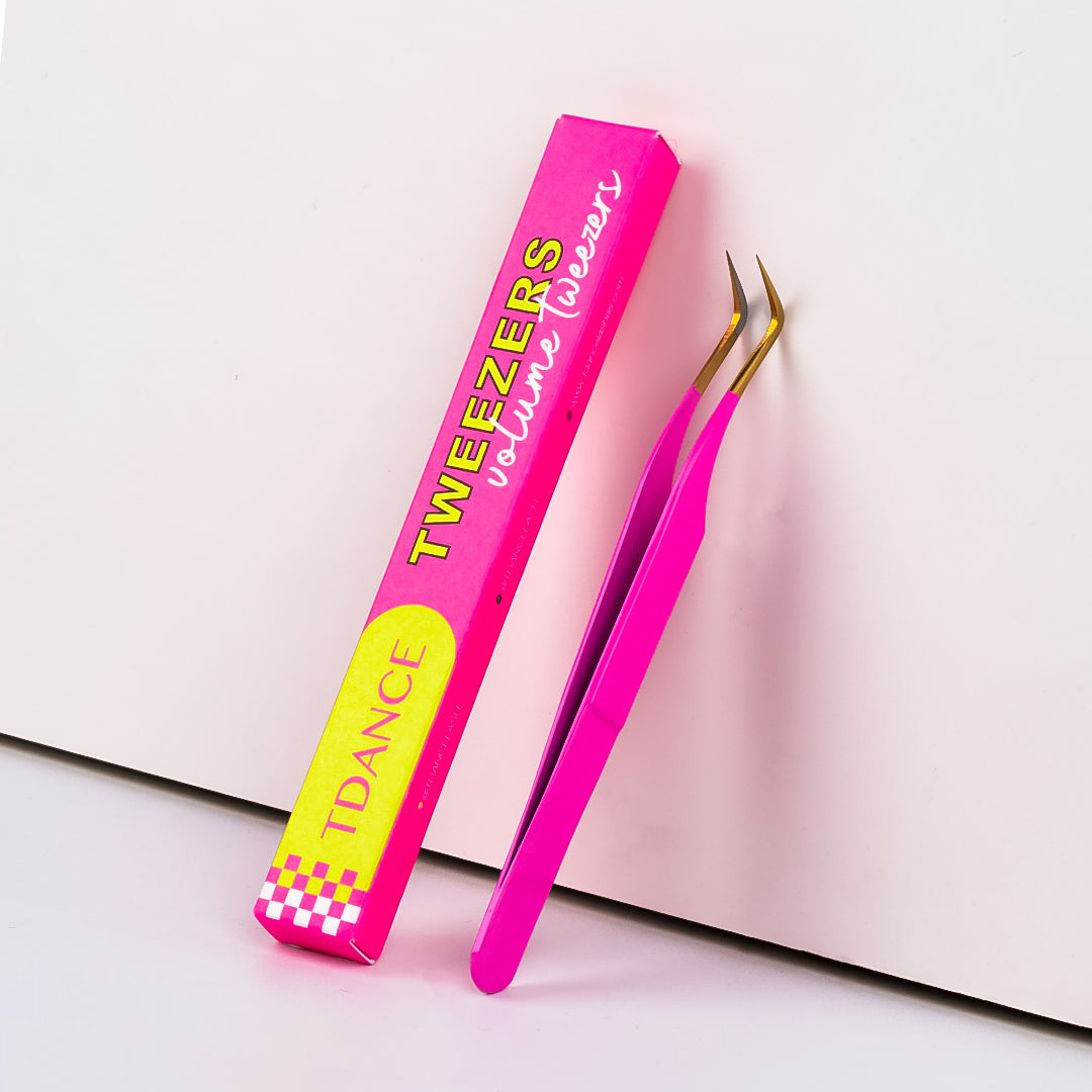 Curved Volume Fiber Tweezers For Eyelash Extension