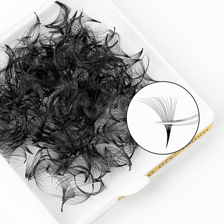 14D Handmade Premade Volume Loose Fans Pointy Base(500 Fans)