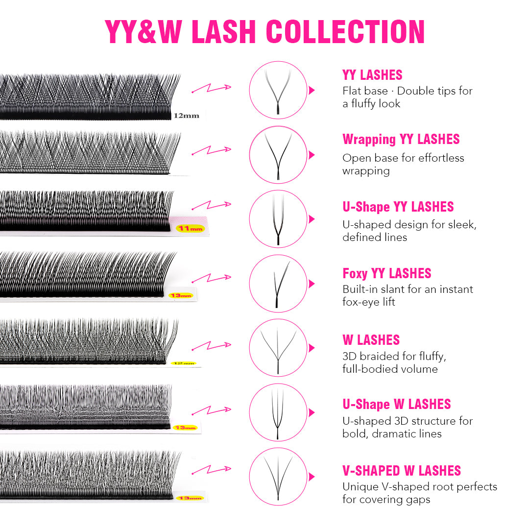 0.07MM YY extensions de cils à volume