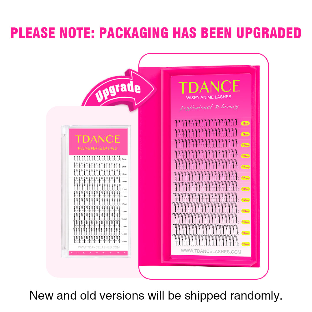 12 Rows 0.07MM Narrow Wispy Anime Lashes