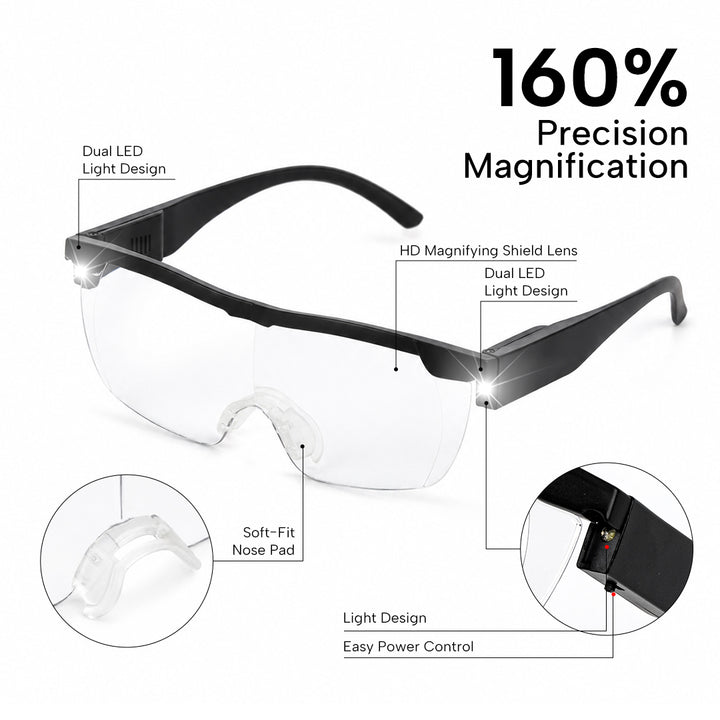 LED Magnifying Glasses with Light for Lash Extensions